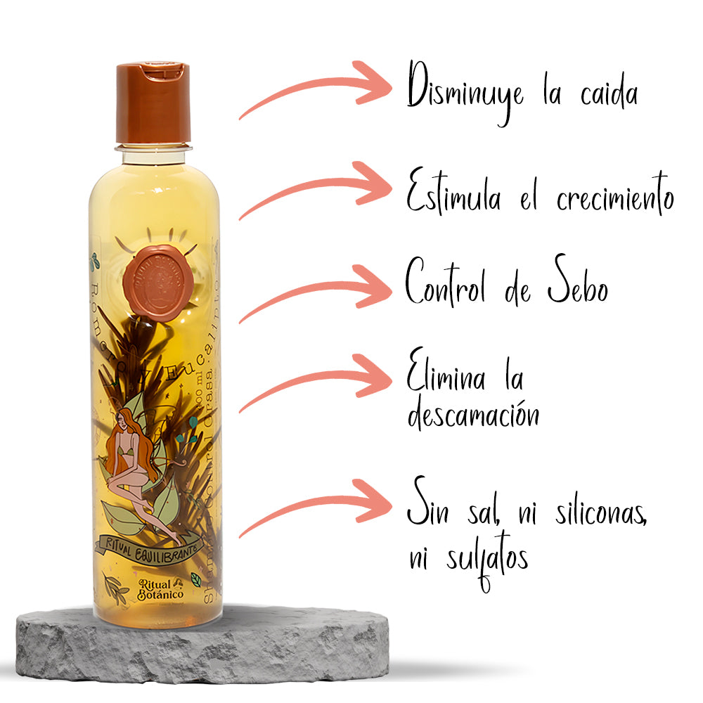 Shampoo Control Grasa con Romero y Eucalipto Ritual Botánico